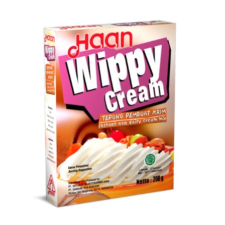 Haan Whippy Cream Salah Satu Bahan Resep Es Krim Stik