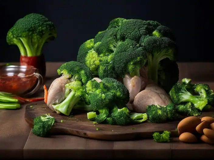 bahan resep tumis brokoli dan ayam